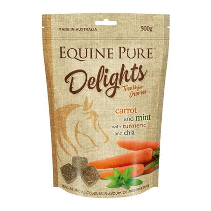 Equine Pure Delights Carrot Mint Tumeric and Chia 500g - Woonona Petfood & Produce