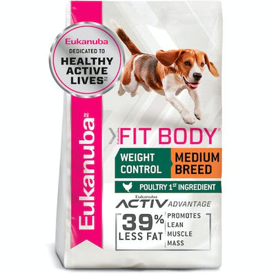 Eukanuba Dry Dog Food Fit Body Medium Breed 15kg - Woonona Petfood & Produce