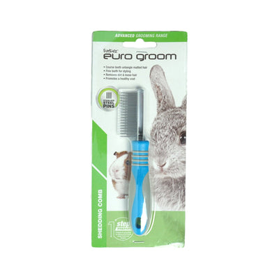 Euro Groom Mini Shedding Comb Small Pets - Woonona Petfood & Produce
