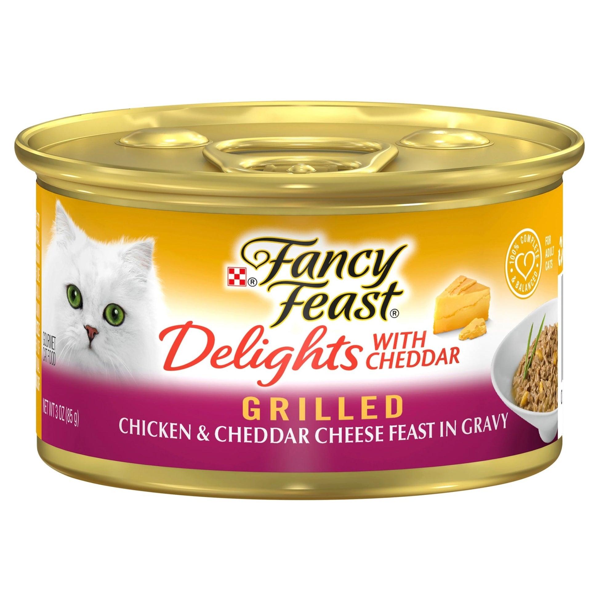 Fancy Feast Delights with Cheddar Grilled Chicken 85g - Woonona Petfood & Produce