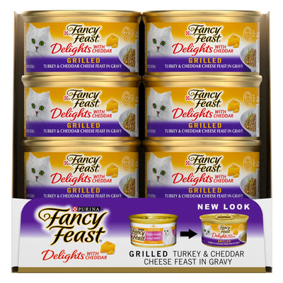 Fancy Feast Delights with Cheddar Grilled Turkey 24x85g - Woonona Petfood & Produce