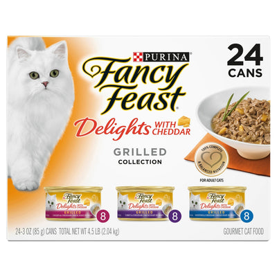 Fancy Feast Grilled Cheddar Delights Variety 85gx24 - Woonona Petfood & Produce