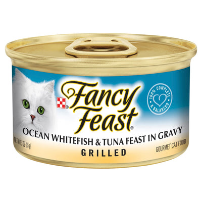 Fancy Feast Grilled Ocean Whitefish & Tuna in Gravy 85g - Woonona Petfood & Produce