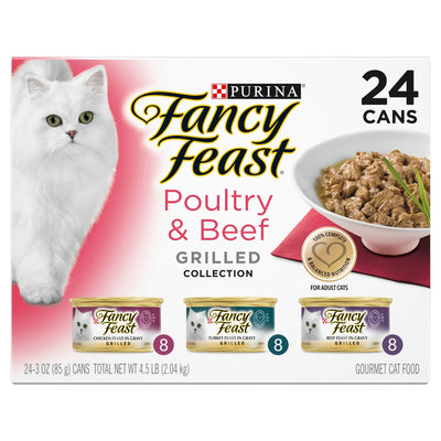 Fancy Feast Grilled Poultry Beef Variety 85gx24 - Woonona Petfood & Produce