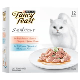 Fancy Feast Inspirations Salmon Tuna & Rice 12x70g - Woonona Petfood & Produce