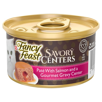 Fancy Feast Savory Centers Pate With Salmon and a Gourmet Gravy Center 85g - Woonona Petfood & Produce
