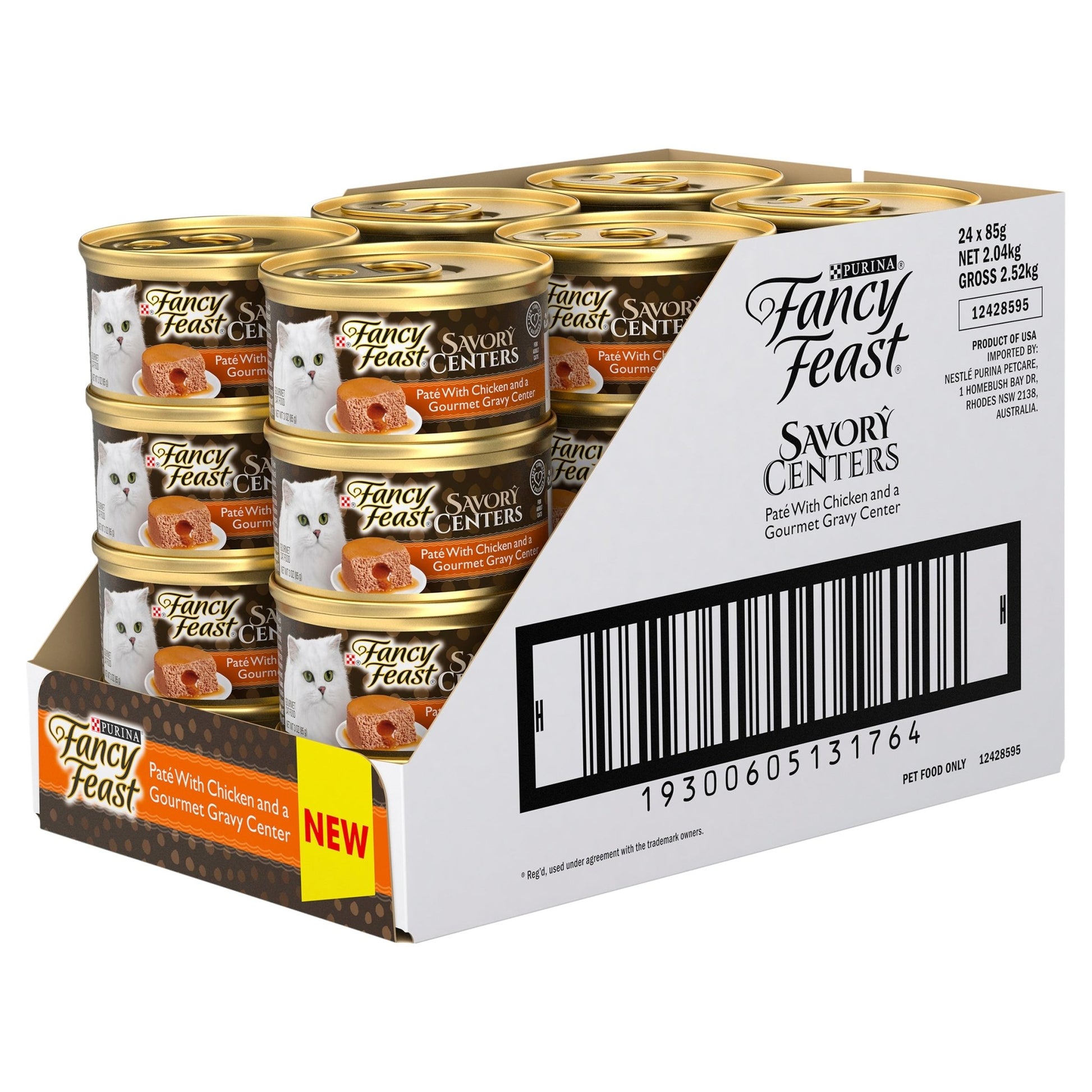 Fancy Feast Savory Centre Pate with Chicken & Gourmet Gravy Centre 24x 85g - Woonona Petfood & Produce