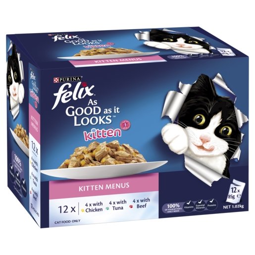 Felix Kitten Menus 12x85g - Woonona Petfood & Produce