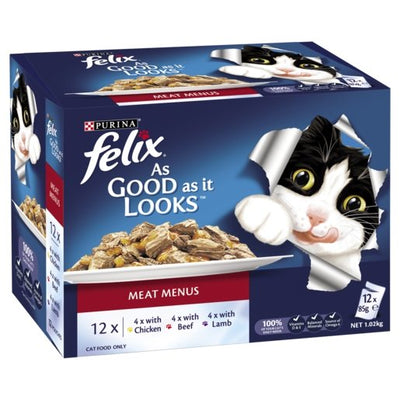Felix Meat Menus 12x85g - Woonona Petfood & Produce