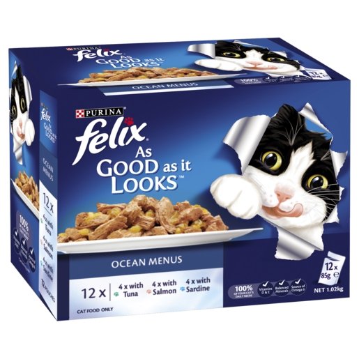 Felix Ocean Menus 12x85g - Woonona Petfood & Produce