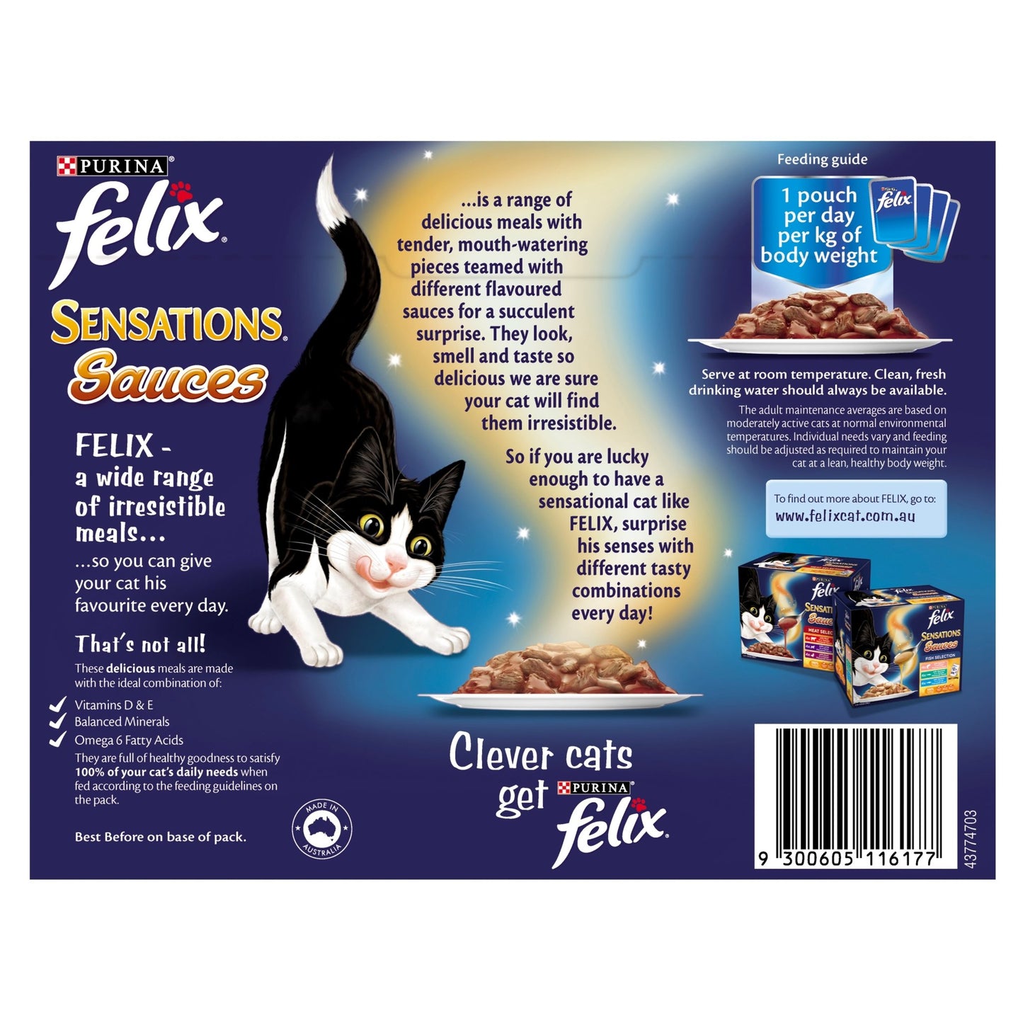 Felix Sensations Sauces Meat Selection 12x85g - Woonona Petfood & Produce