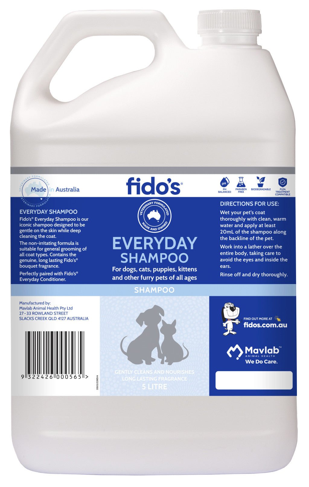 Fidos Everyday Shampoo - Woonona Petfood & Produce