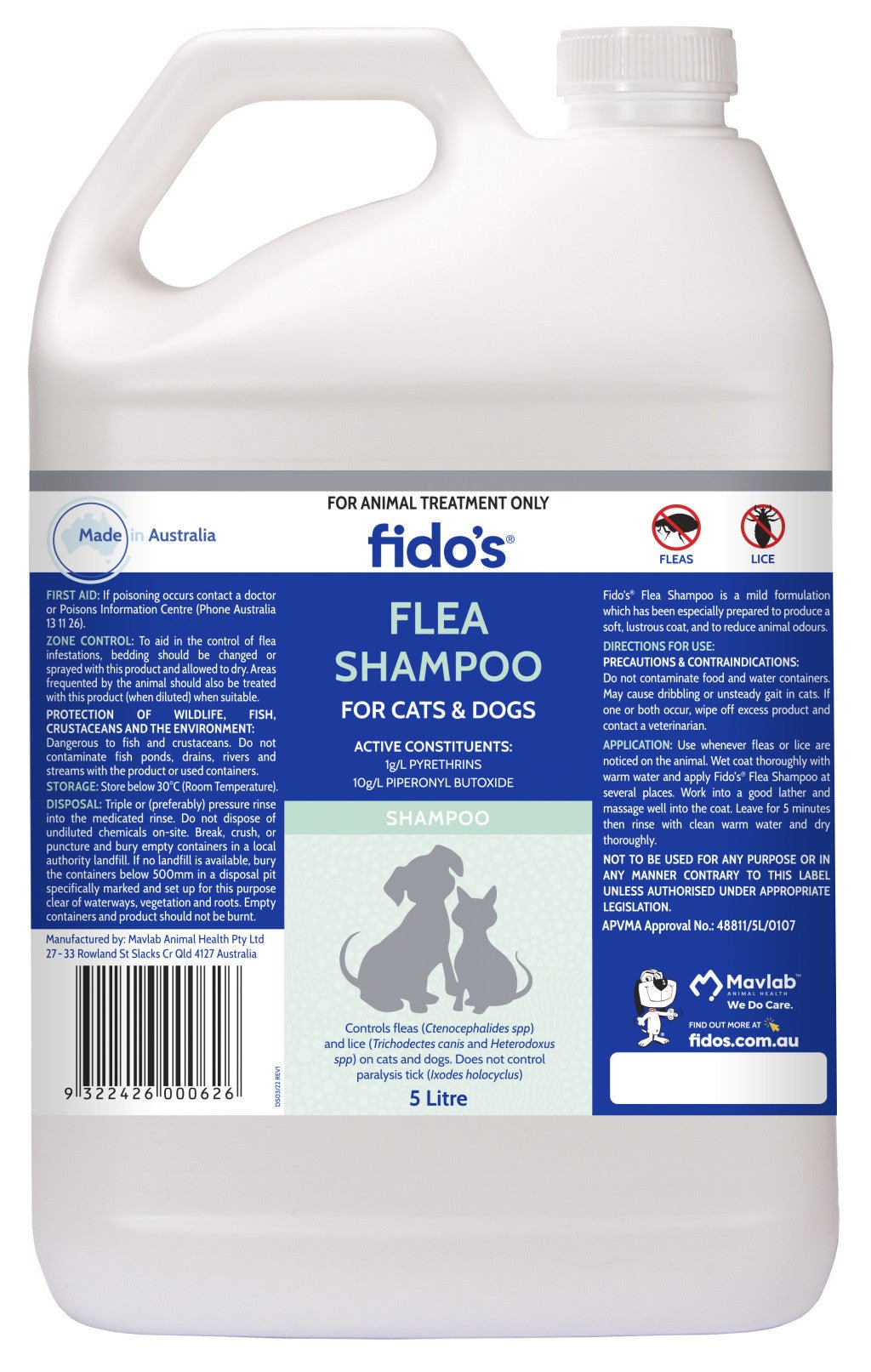 Fidos Flea Shampoo - Woonona Petfood & Produce