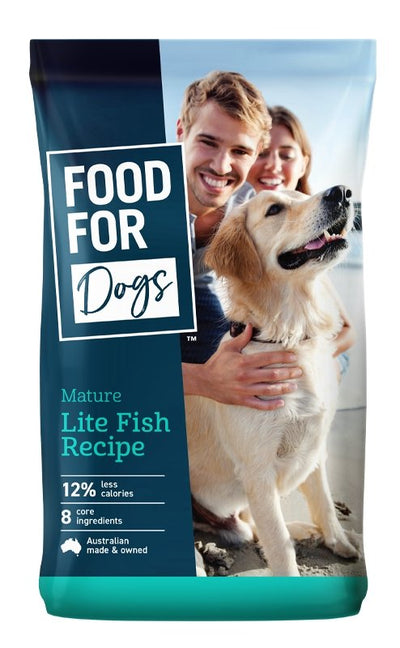 Food for Dogs Mature Lite Fish Recipe 3kg - Woonona Petfood & Produce