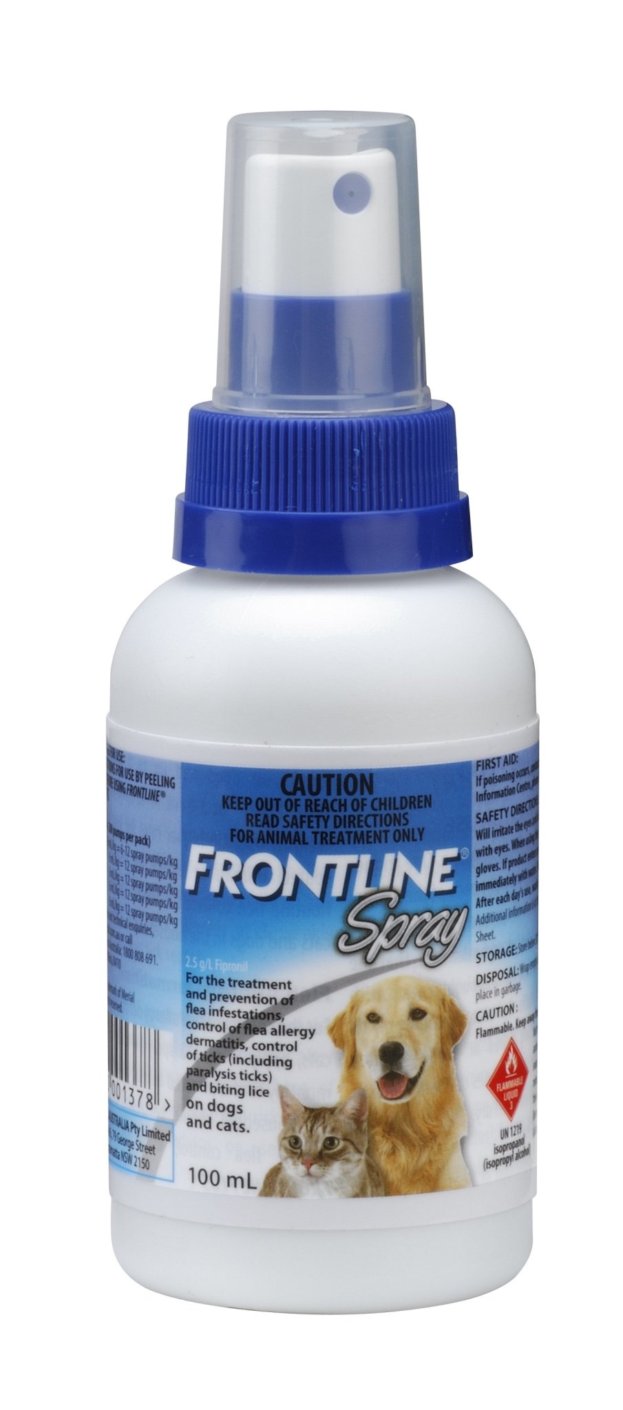 Frontline 100ml Spray - Woonona Petfood & Produce