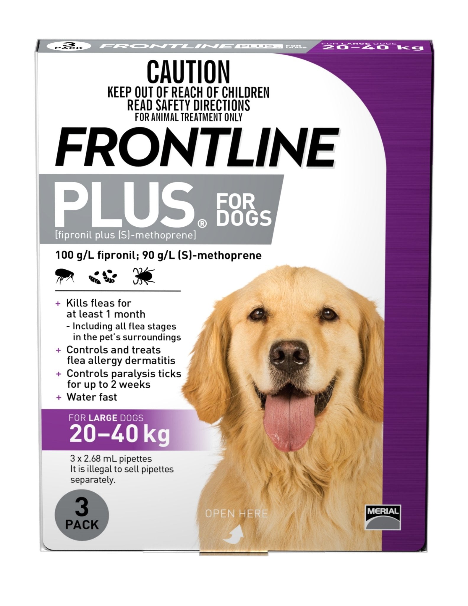 Frontline Plus 20kg-40kg 3 Pack - Woonona Petfood & Produce