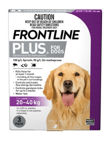 Frontline Plus 20kg-40kg 3 Pack - Woonona Petfood & Produce