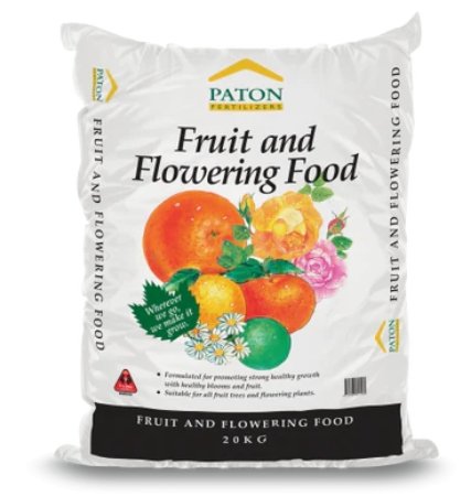 Fruit & Flowering 20kg Patons - Woonona Petfood & Produce