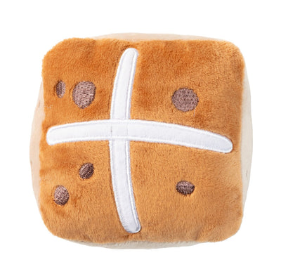 Fuzzyard Dog Toy - Easter Hot Cross Bun - Woonona Petfood & Produce
