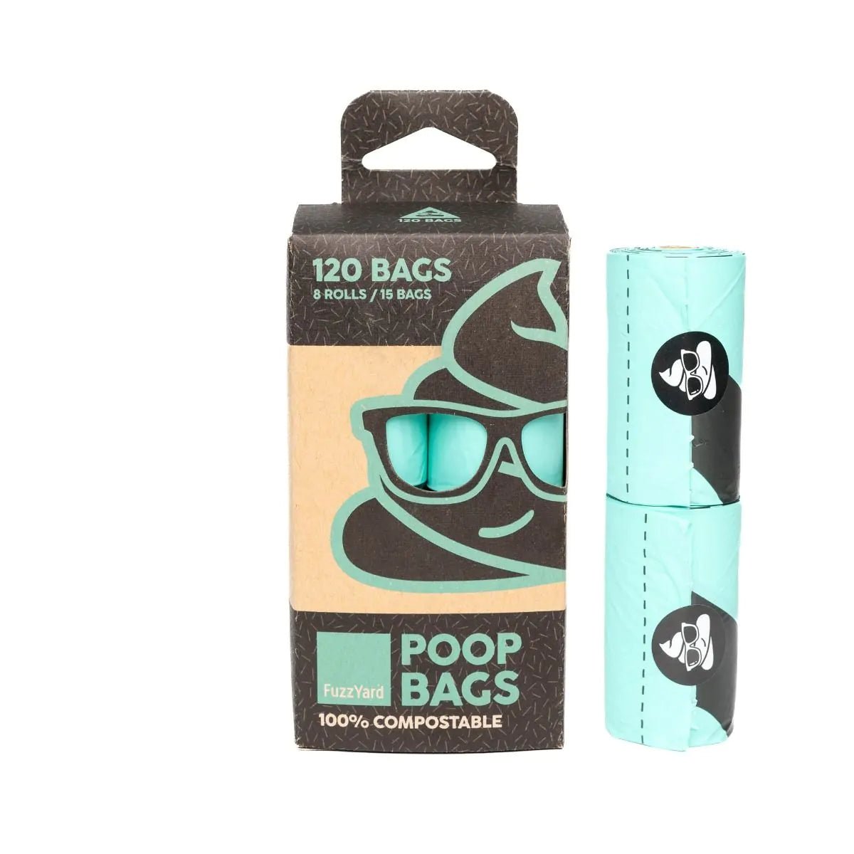 Fuzzyard Poop Bags Compostable 120 Bags - Woonona Petfood & Produce