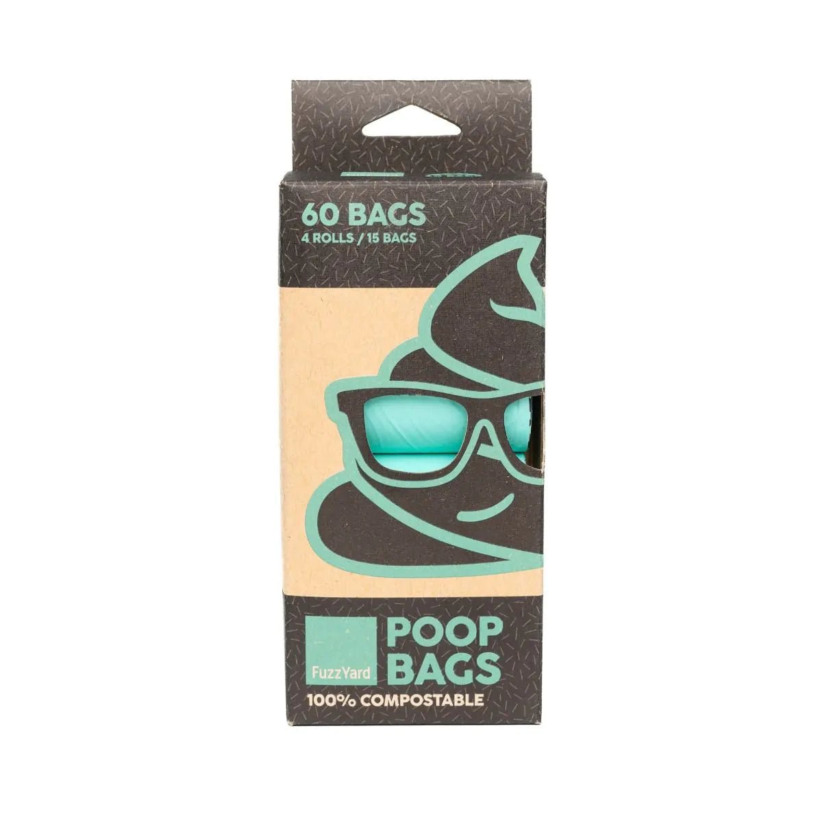 Fuzzyard Poop Bags Compostable 60 Bags - Woonona Petfood & Produce