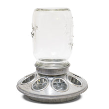 Galvanised Chicken Feeder With Glass Jar 1kg Bainbridge - Woonona Petfood & Produce