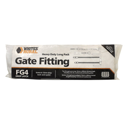 Gate Fitting FG4 Drop Latch Heavy Duty 13824 Whites - Woonona Petfood & Produce