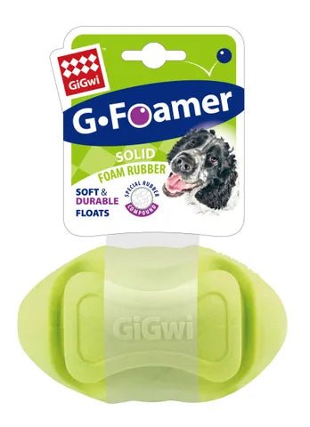Gigwi Foamer Ball Rugby Green - Woonona Petfood & Produce
