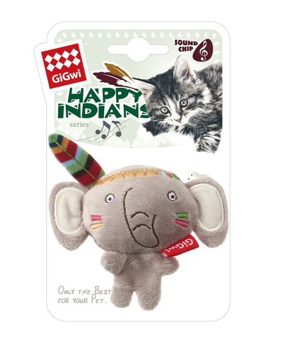 Gigwi Happy Indians Melody Chaser Elephant - Woonona Petfood & Produce