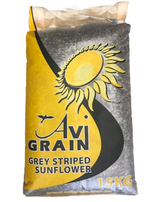 Grey Striped Sunflower Avigrain - Woonona Petfood & Produce