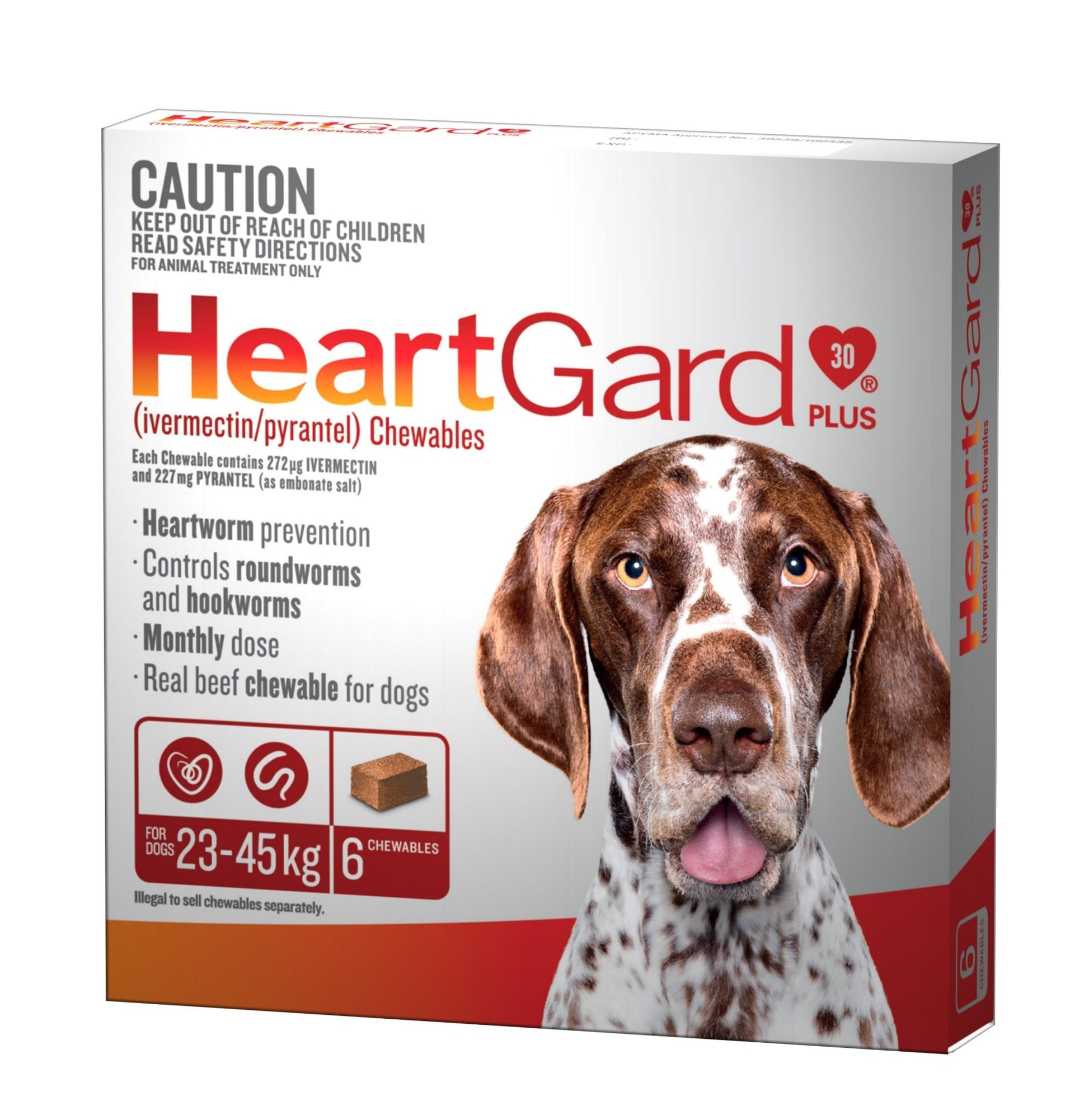 Heartgard Plus Brown 23-45kg Large 6 Pack - Woonona Petfood & Produce