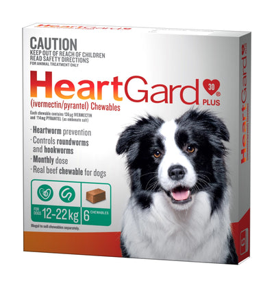 Heartgard Plus Green 12-22kg Medium 6 Pack - Woonona Petfood & Produce