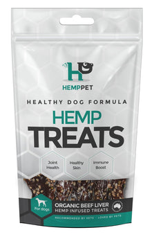 HemPet Hemp Treats - Organic Beef Liver for Dogs 80g - Woonona Petfood & Produce