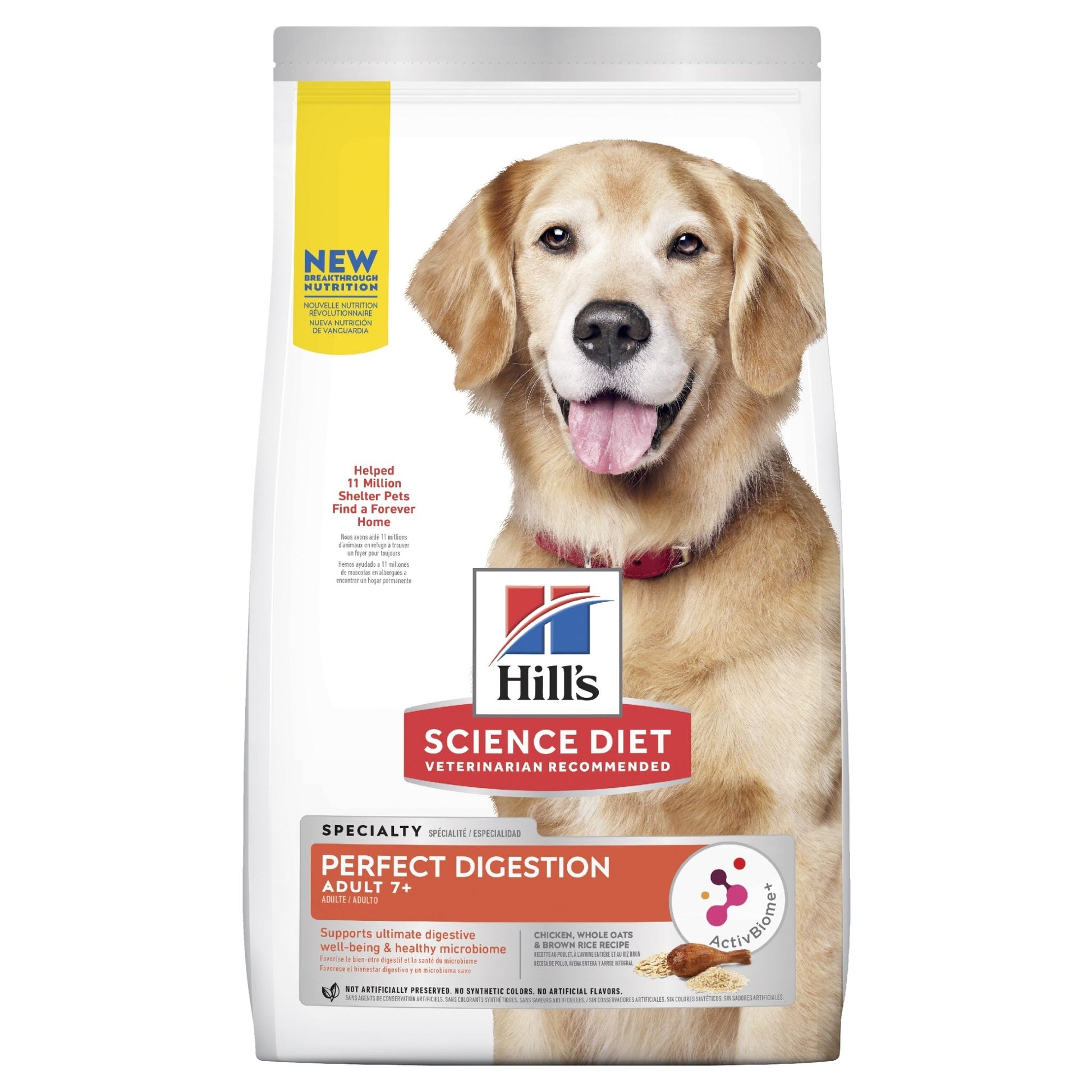 Hill' Science Diet Perfect Digestion Adult 7+ Dry Dog Food 5.44kg - Woonona Petfood & Produce