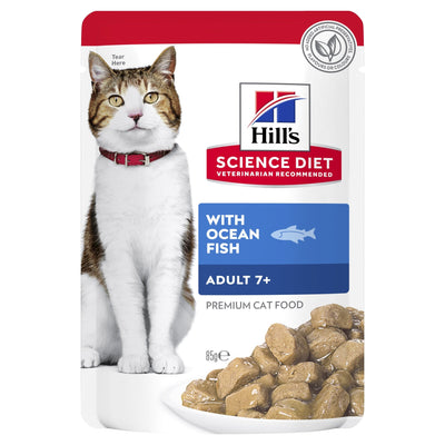 Hill's Science Diet Adult 7+ Active Longevity Ocean Fish Cat Food pouches 85g - Woonona Petfood & Produce