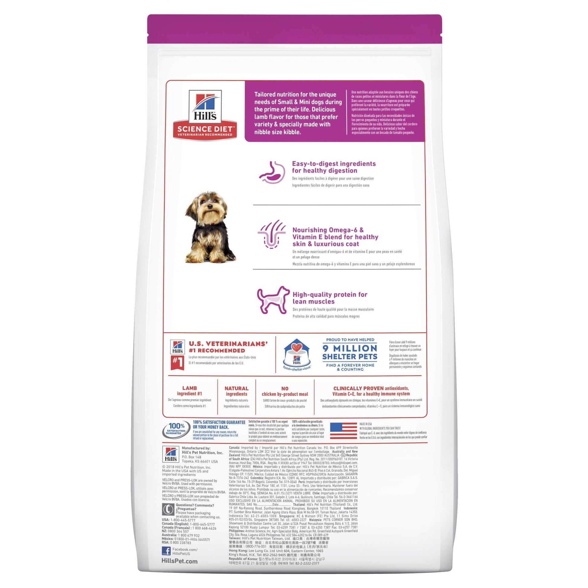 Hill's Science Diet Adult Small Paws Dry Dog Food Lamb & Brown Rice 2.04kg - Woonona Petfood & Produce