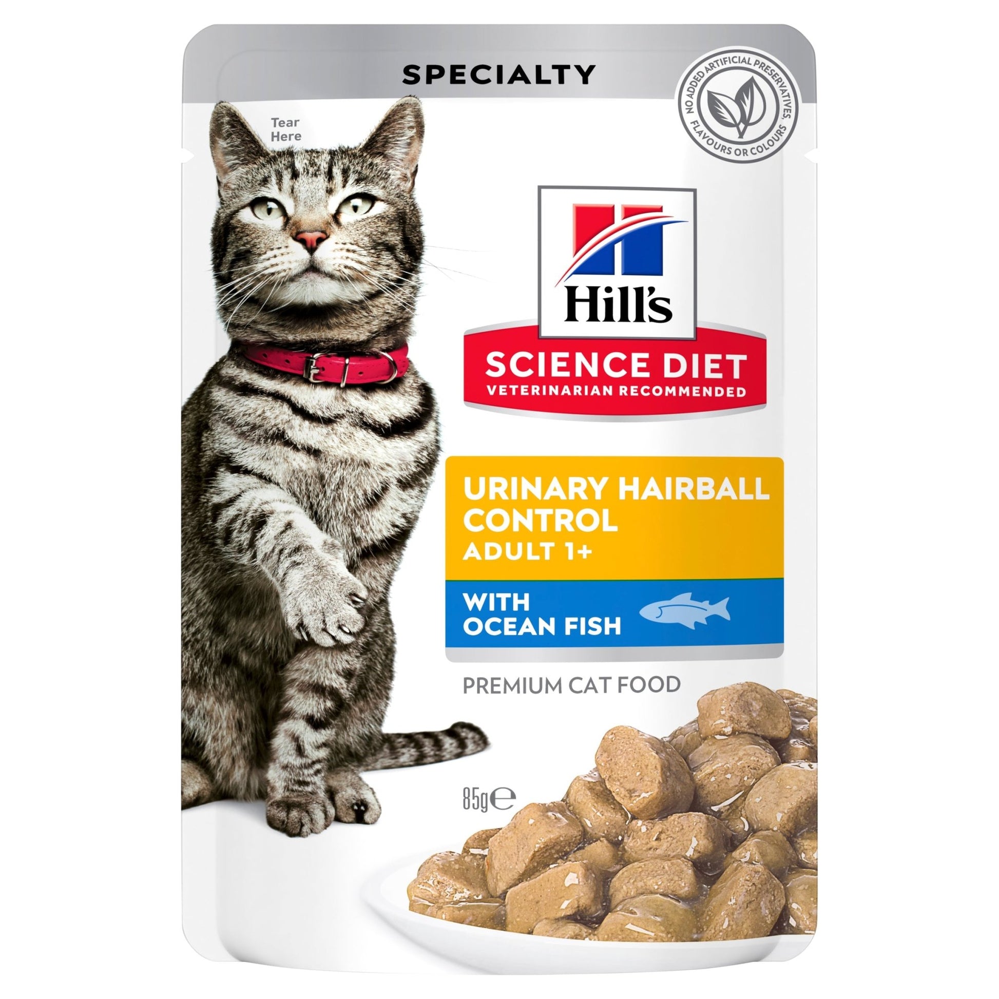 Hill's Science Diet Adult Urinary Hairball Control Ocean Fish Cat Food pouches 12x85g - Woonona Petfood & Produce