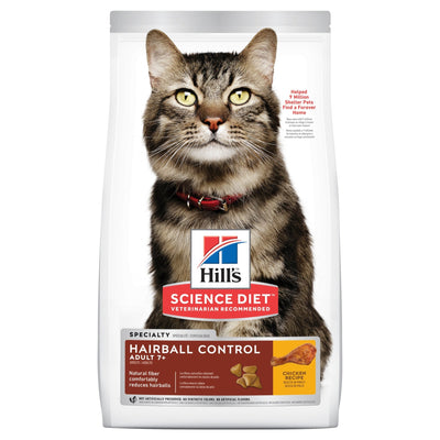 Hill's Science Diet Hairball Control Senior Adult 7+ Dry Cat Food - Woonona Petfood & Produce