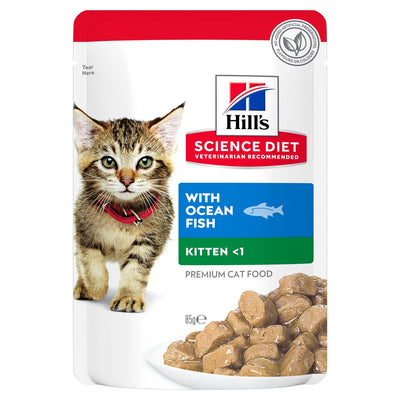 Hill's Science Diet Kitten Healthy Development Ocean Fish Cat Food pouches 85g - Woonona Petfood & Produce