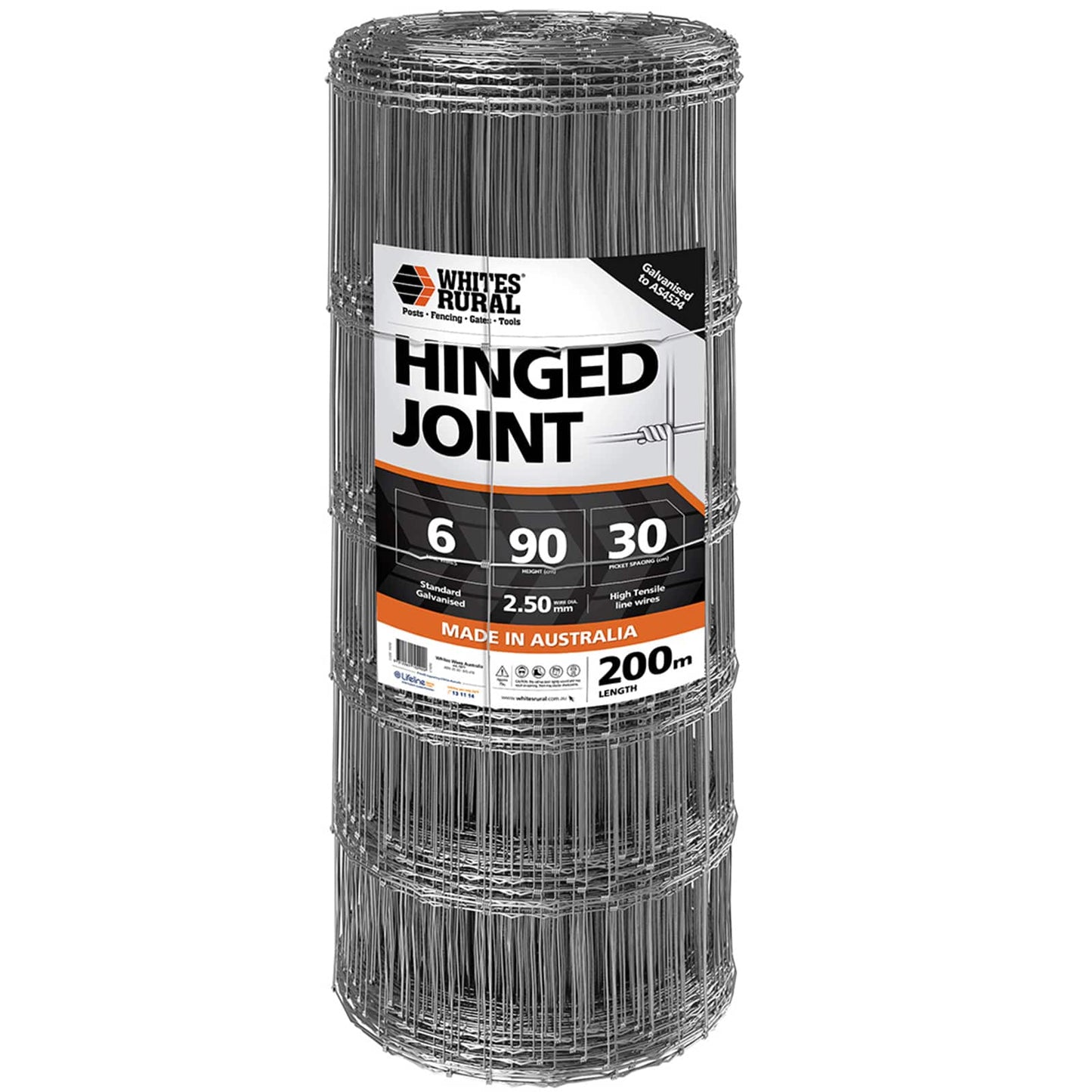 Hinge Joint 6/90/30 X 200m 2.5mm Whites - Woonona Petfood & Produce