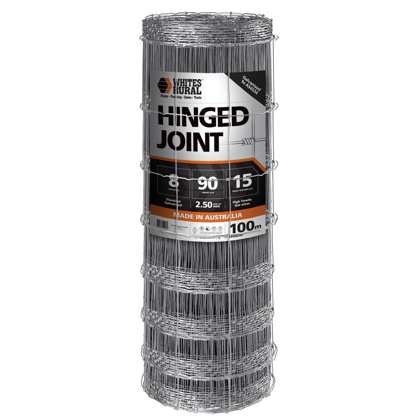 Hinge Joint 8/90/15 2.5mm 100m Whites - Woonona Petfood & Produce