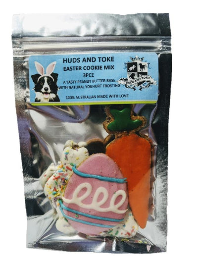 Huds & Toke Easter Cookie Mix 3 Pieces - Woonona Petfood & Produce