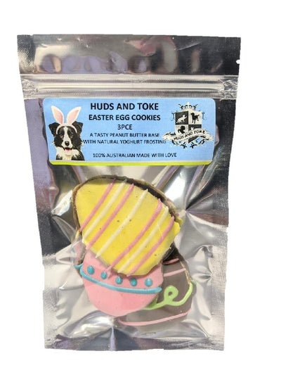 Huds & Toke Easter Egg Cookie 3 Pieces - Woonona Petfood & Produce