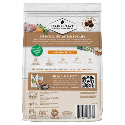 Ivory Coat Grain Free Dry Dog Food Adult Chicken & Coconut Oil - Woonona Petfood & Produce