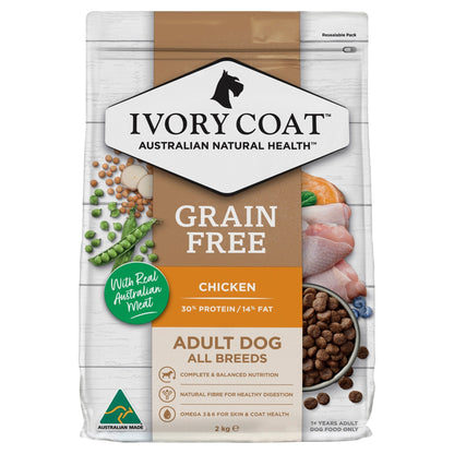 Ivory Coat Grain Free Dry Dog Food Adult Chicken & Coconut Oil - Woonona Petfood & Produce