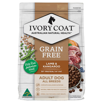 Ivory Coat Grain Free Dry Dog Food Lamb & Kangaroo - Woonona Petfood & Produce