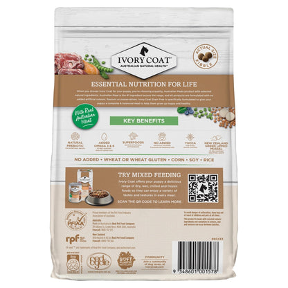 Ivory Coat Grain Free Dry Dog Food Puppy Large Breed Lamb - Woonona Petfood & Produce