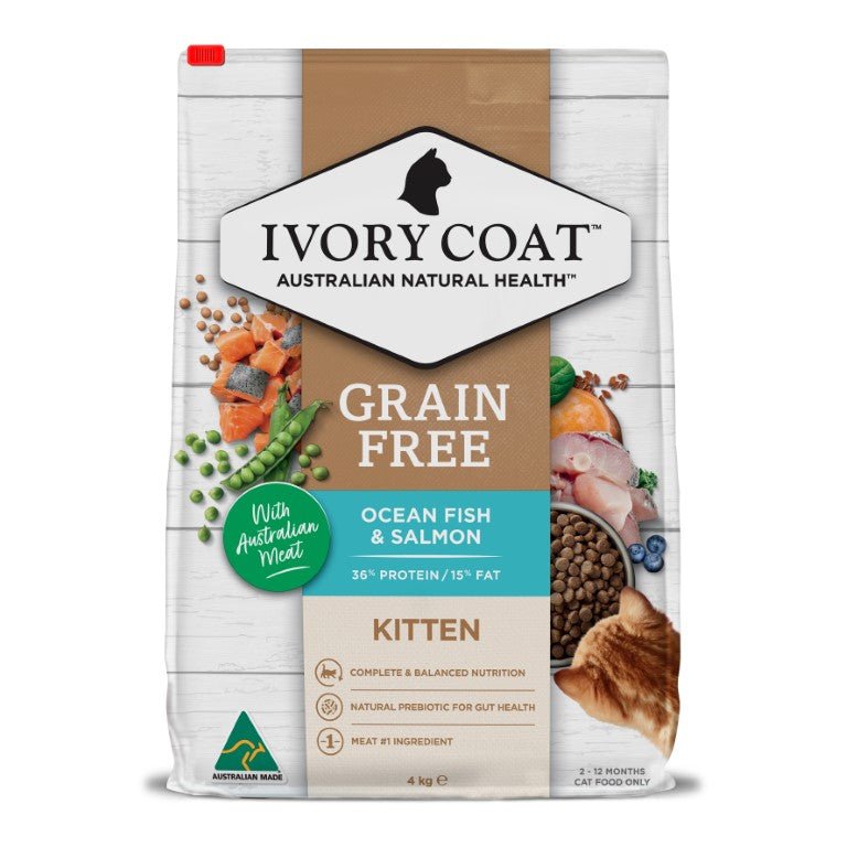 Ivory Coat Grain Free Dry Kitten Food Ocean Fish - Woonona Petfood & Produce