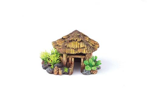 Kazoo Bali Hut With Plants Medium - Woonona Petfood & Produce