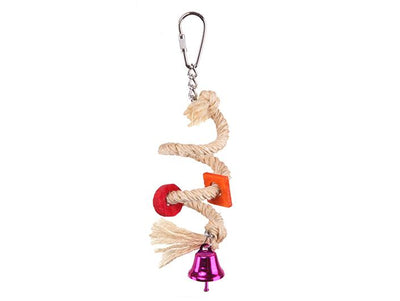 Kazoo Bird Toy With Sisal Rope & Bell Small - Woonona Petfood & Produce